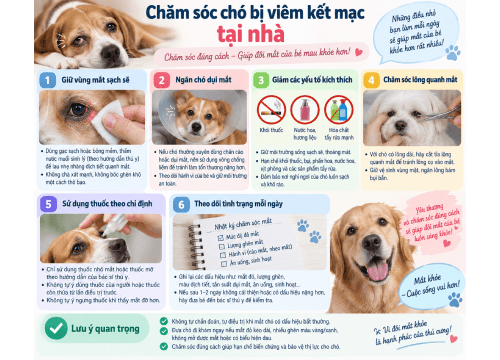 Chăm Sóc Chó Bị Viêm Kết Mạc Tại Nhà