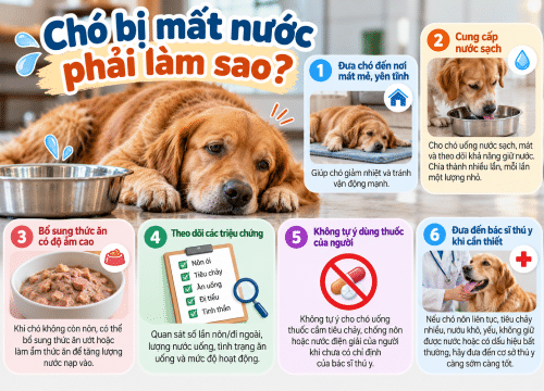 Chó bị mất nước phải làm sao?