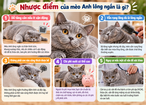 Nhược điểm của mèo Anh lông ngắn là gì?