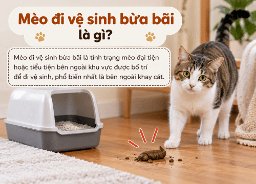 Mèo đi vệ sinh bừa bãi là gì?