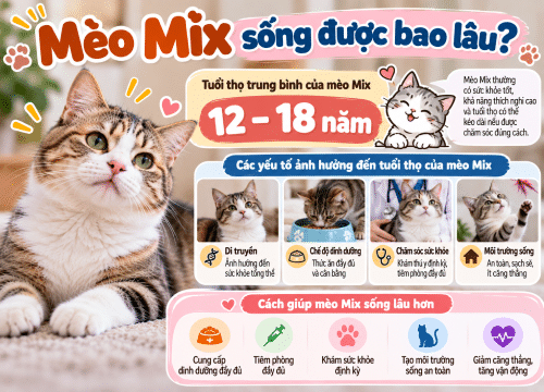 Mèo Mix sống được bao lâu?