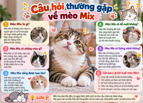 Câu hỏi thường gặp về mèo Mix