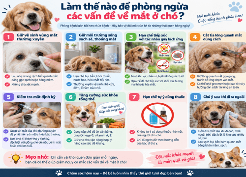 Phòng Ngừa Các Vấn Đề Về Mắt Ở Chó