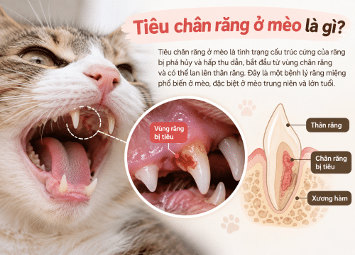 Tiêu chân răng ở mèo là gì?