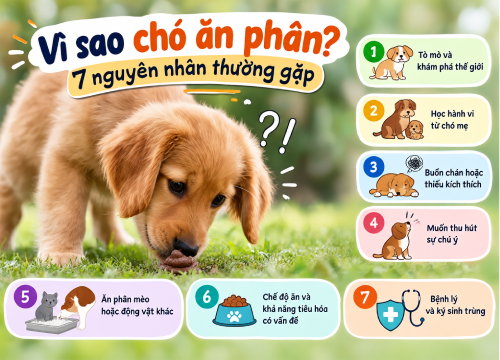 Vì sao chó ăn phân? 7 nguyên nhân thường gặp