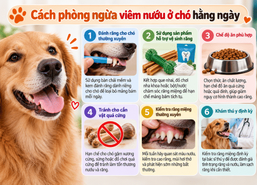 Cách phòng ngừa viêm nướu ở chó hằng ngày
